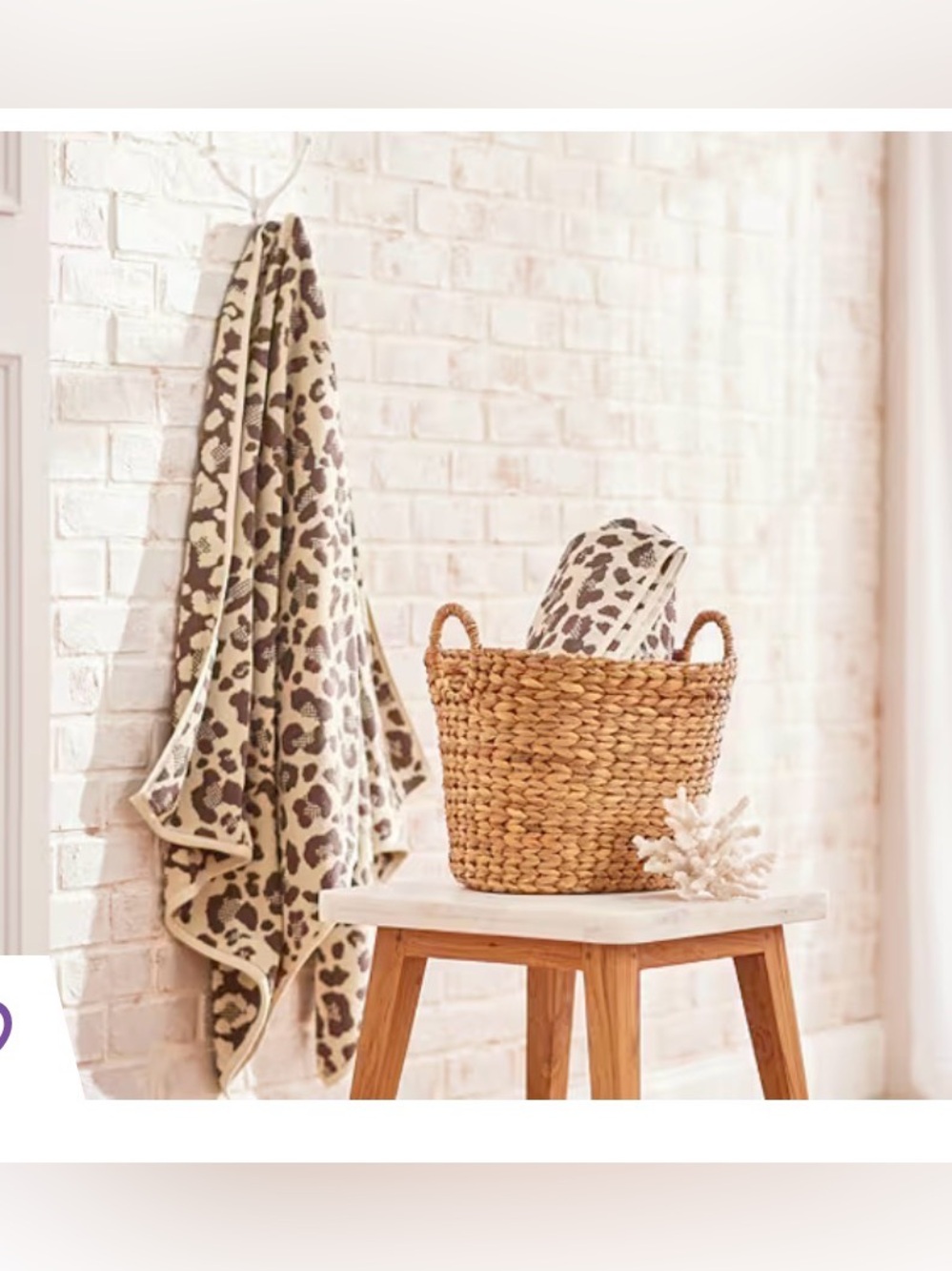 leopard print towel set G.I.L.I. by Jill Martin  2 Bath Towel 2 Hand 2 Wash